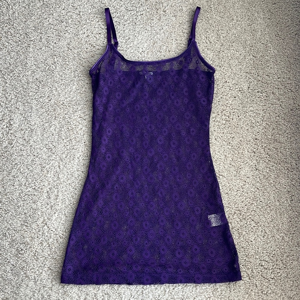 Charlotte Russe Purple Eyelet Cami